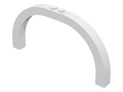 Brick Arch 1 x 12 x 5 Curved Top in White