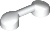 Bar 1 x 3 (Radio Handle, Phone Handset) in White