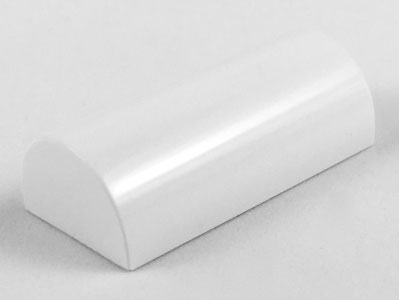 Brick Curved 2 x 4 Double, No Studs, without Groove in White