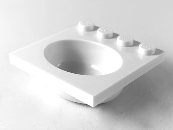 Sink 4 x 4 with Elliptical Basin in White