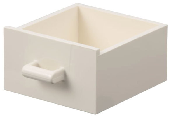 Cupboard 4 x 4 x 4 Drawer, Open Handle in White
