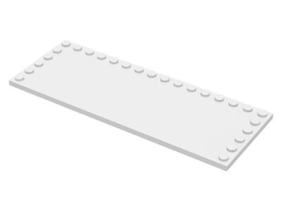 Plate Special 6 x 16, Studs on 3 Edges in White