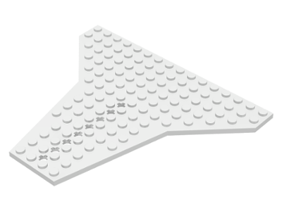 Wedge, Plate 16 x 14 Shuttle in White
