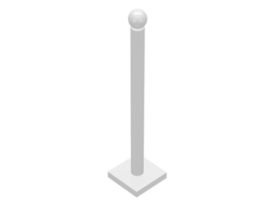 Belville Umbrella Stand with Square Base in White