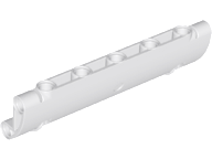 Technic Panel Curved 11 x 3 with 2 Pin Holes through Panel Surface in White