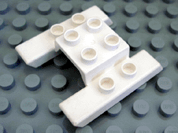 Duplo Helicopter Skids Small in White