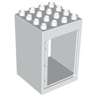 Duplo Building Door Frame / Entryway 4 x 4 x 5 in White