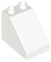 Duplo Brick 3 x 2 x 2 Slope in White