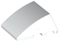 Brick Wedged, Curved 4 x 3 No Studs [Plain] in White