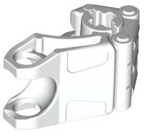 Large Figure Hand, Fist with Axle Hole, 3 Fingers in White