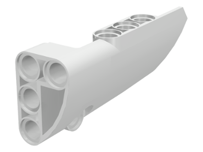 Technic Panel Fairing # 4 Small Smooth Long, Side B in White