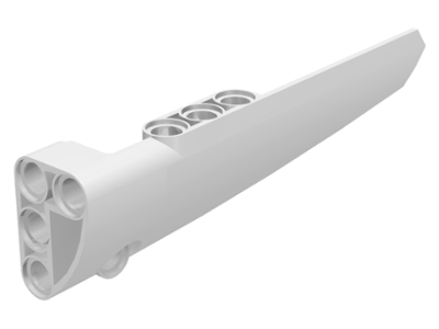 Technic Panel Fairing #6 Long Smooth, Side B in White