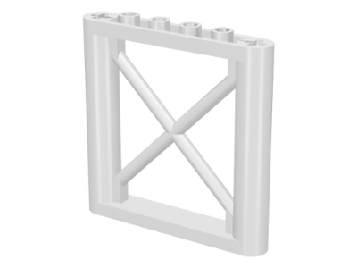 Support 1 x 6 x 5 Girder Rectangular in White