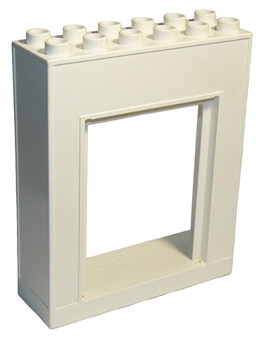 Duplo Building Wall with Door Frame in White