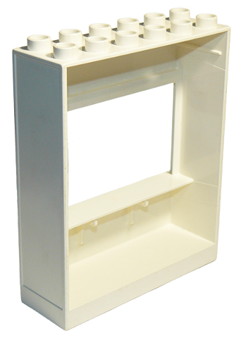 Duplo Building Wall 2 x 6 x 6 With Window in White