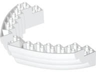 Boat Hull Section, Brick 16 x 10 x 3 in White