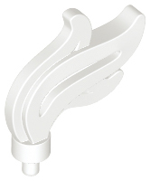 Flame / Headwear Accessory Plume / Feather, Triple Point in White