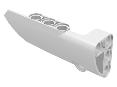 Technic Panel Fairing # 3 Small Smooth Long, Side A in White
