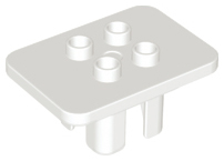 Duplo Table 3 x 4 x 1 1/2 with 4 Top Studs in White