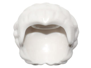Hair Short with Braid around Sides, Hole On Top in White