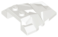 Brick Wedged, Sloped 4 x 4 Fractured Polygon Top in White