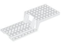 Vehicle Base, Trailer Half 6 x 16 x 2 2/3 in White