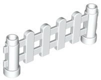 Duplo Fence 1 x 6 x 2 Paled (Picket) in White