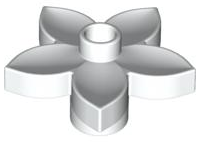 Duplo Plant, Flower with 1 Top Stud in White