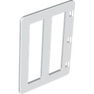 Duplo Door with Two Long Window Panes in White
