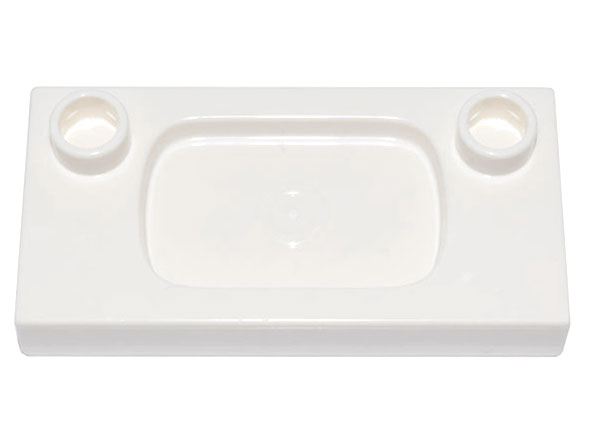 Duplo Tile 2 x 4, Sink in White
