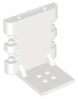 Hinge Bracket 4 x 5 x 5 Locking with 2 Fingers, Two on Each Side, 7 Teeth in White