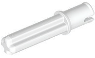 Technic Axle Pin 3L without Friction Ridges and 2L Axle in White