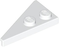 Wedge Plate 2 x 4 27° Right in White