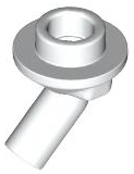 Bar, Angled with 1 x 1 Round Plate / Stud on End in White