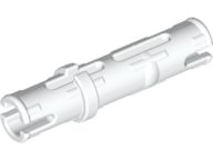 Technic Pin Long with Friction Ridges Lengthwise, 2 Center Slots in White