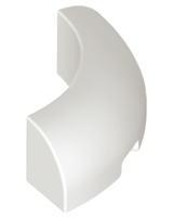 Brick Round Corner 3 x 3 x 1 No Studs in White