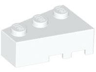 Brick Wedged, Angled 3 x 2 Left in White