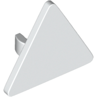 Road Sign Clip-on 2.2 x 2.667 Triangular with Open O Clip in White