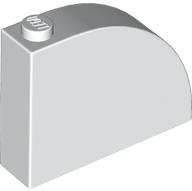 Brick Curved 1 x 4 x 2 2/3 in White