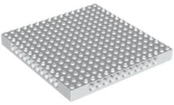 Brick Special 16 x 16 x 1 1/3 with Pin Holes in White