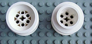 Wheel 43.2 x 28 Balloon Small with + Shape Axle Hole in White