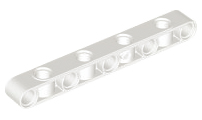 Technic Beam 1 x 9 Thick with Alternating Holes in White
