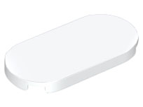 Tile Round 2 x 4 in White