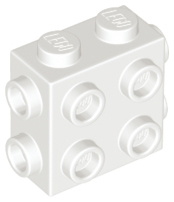 Brick Special 1 x 2 x 1 2/3 with 8 Studs on 3 Sides in White