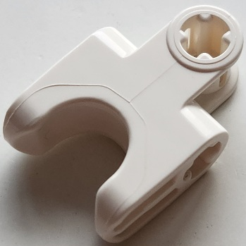 Technic Axle Connector 2 x 3 with Ball Socket, Closed Sides in White