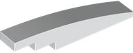 Brick Curved 1 x 6 in White