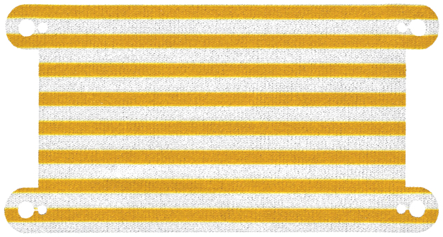 Hammock with Yellow Stripes in White
