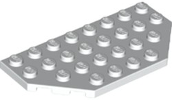 Wedge Plate 4 x 8 Cut Corners in White