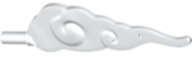 Cloud / Dust with Bar in White