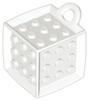 Die - 6 Sided with 3 x 3 Centre Studs, and Ring (DOTS) in White